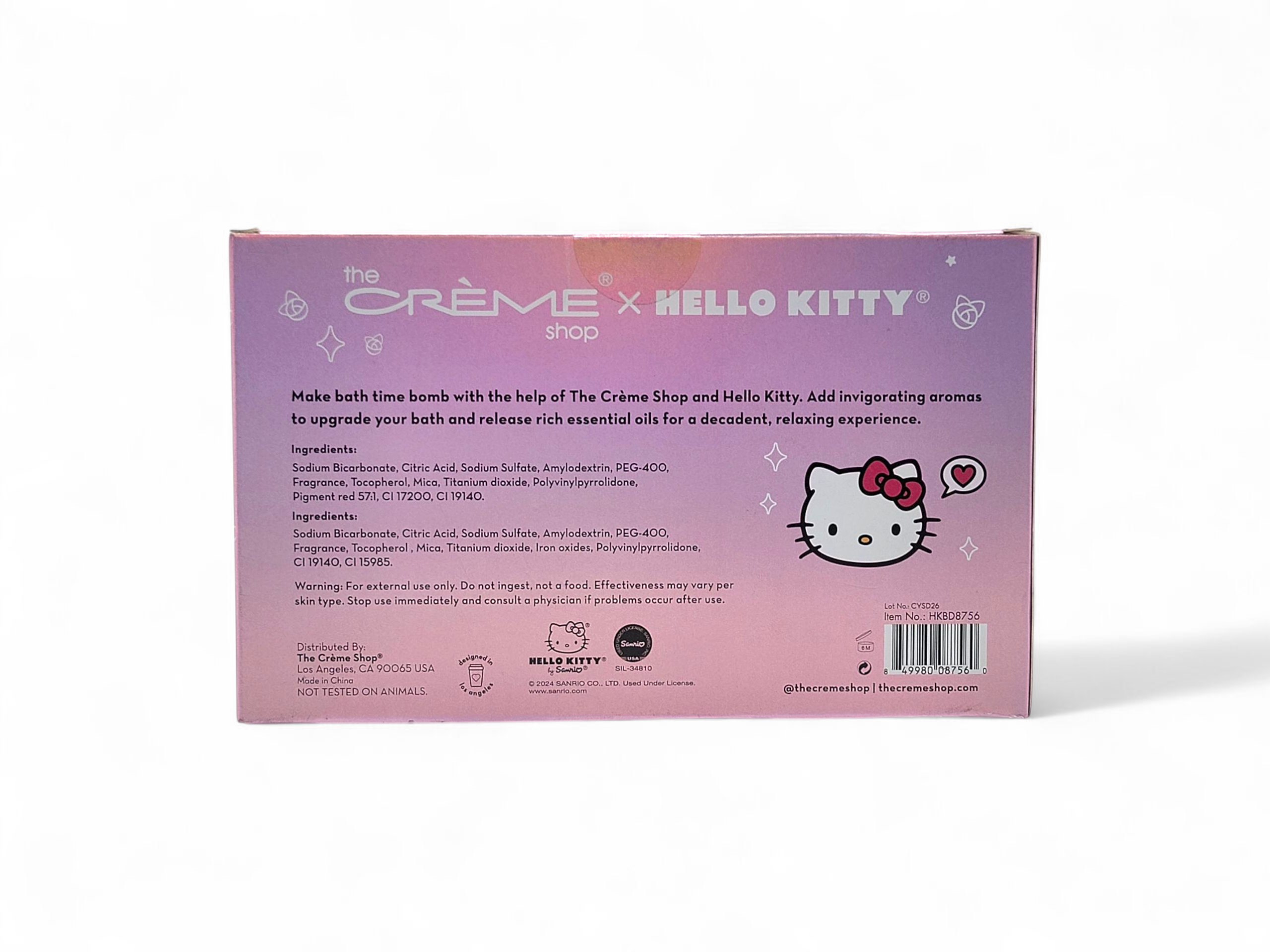 The Crème Shop x Hello Kitty Aromatherapy Bath Bomb Duo
