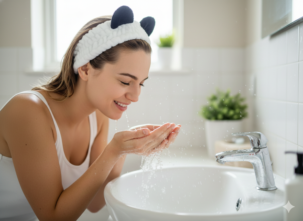 Panda Plush Spa Headband for Makeup & Skincare