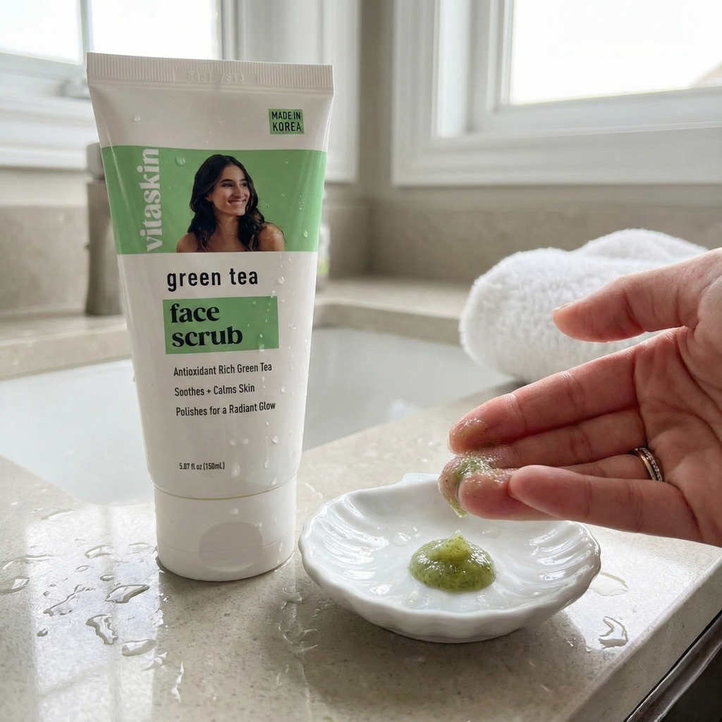 K-Beauty | Green Tea Face & Body Scrub 150ml – Made in Korea