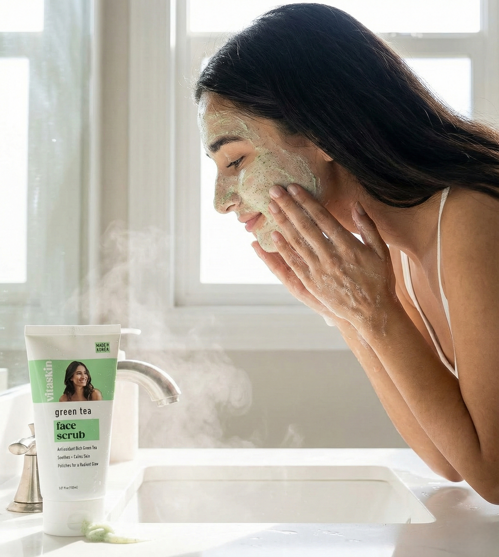 K-Beauty | Green Tea Face & Body Scrub 150ml – Made in Korea