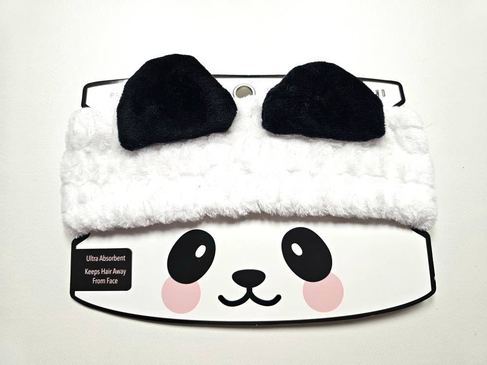 Panda Plush Spa Headband for Makeup & Skincare