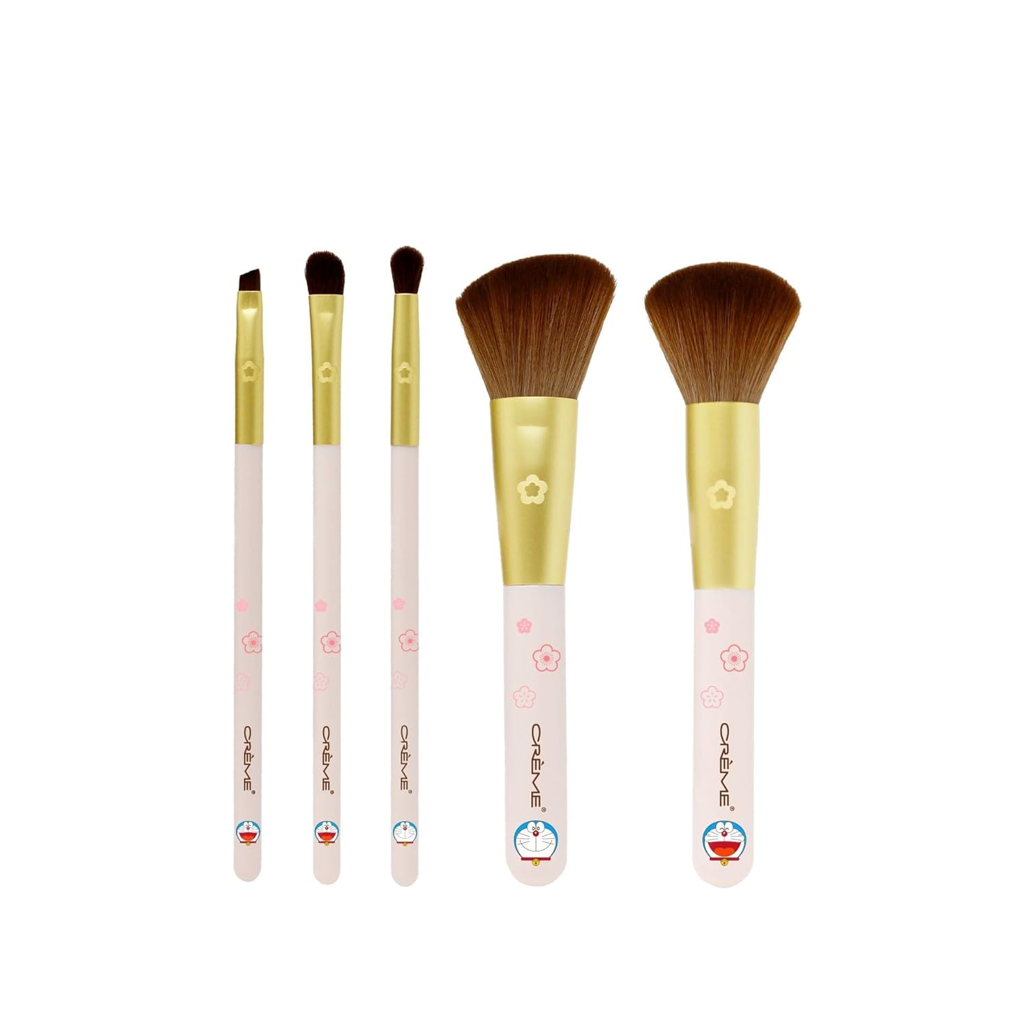 Doraemon Fluffy Fortune 5pc Vegan Makeup Brush Set