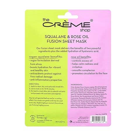 The Crème Shop Fusion Face Mask – Squalane & Rose Oil